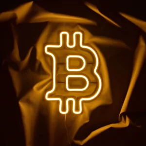 neon bitcoin, lampka bitcoin