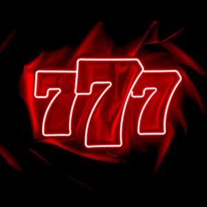 Czerwony neon led 777