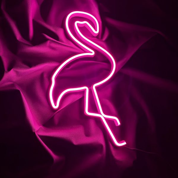 Neon LED flaming różowy